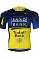BONAVELO Rövid ujjú kerékpáros mez - SAXO BANK TINKOFF - kék/sárga