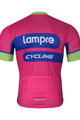 BONAVELO Rövid ujjú kerékpáros mez - LAMPRE - rózsaszín/kék