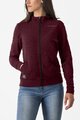 CASTELLI póló - MILANO 2 FULL ZIP W FLEECE - bordó