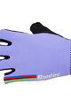SANTINI Kerékpáros kesztyű rövid ujjal - UCI RAINBOW - lila