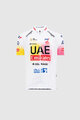 PISSEI Rövid ujjú kerékpáros mez - UAE TEAM EMIRATES REPLICA - GIRO + TOUR 24 JR - fehér/rózsaszín/sárga