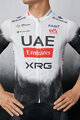 PISSEI Rövid ujjú kerékpáros mez - UAE TEAM EMIRATES 2025 REPLICA - fehér/fekete