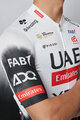 PISSEI Rövid ujjú kerékpáros mez - UAE TEAM EMIRATES 2025 REPLICA - fehér/fekete