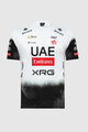 PISSEI Rövid ujjú kerékpáros póló - UAE TEAM EMIRATES 2025  - fehér/fekete