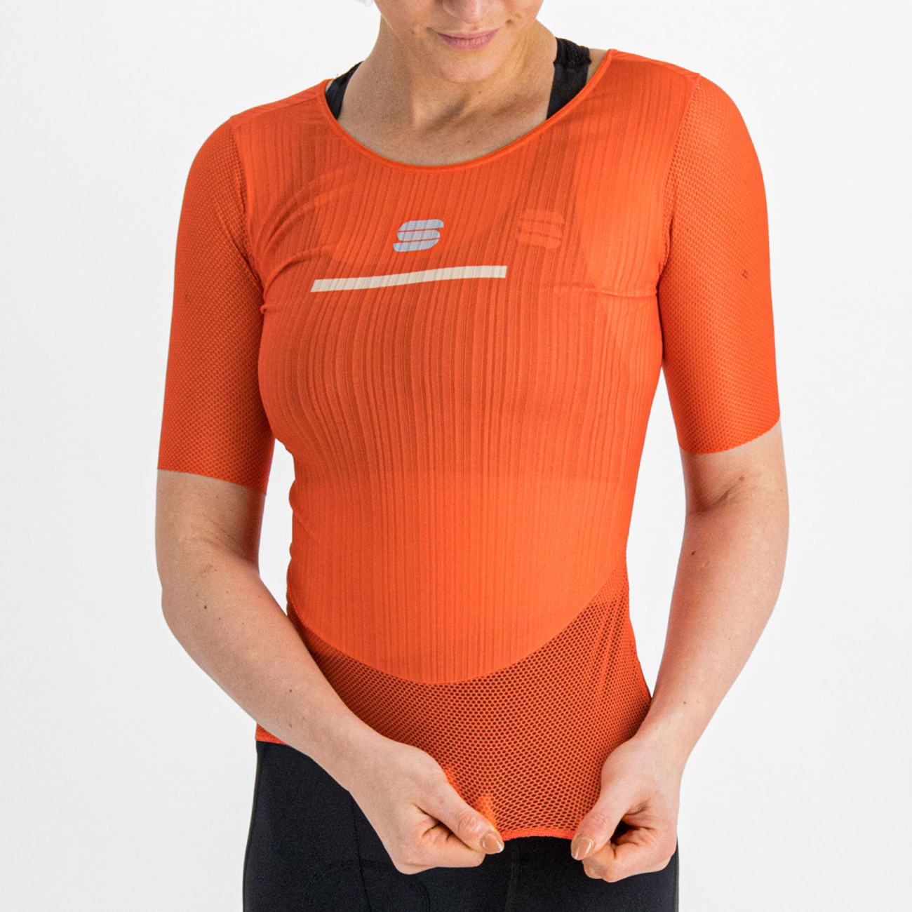 SPORTFUL Rövid Ujjú Kerékpáros Póló - PRO BASELAYER - Piros