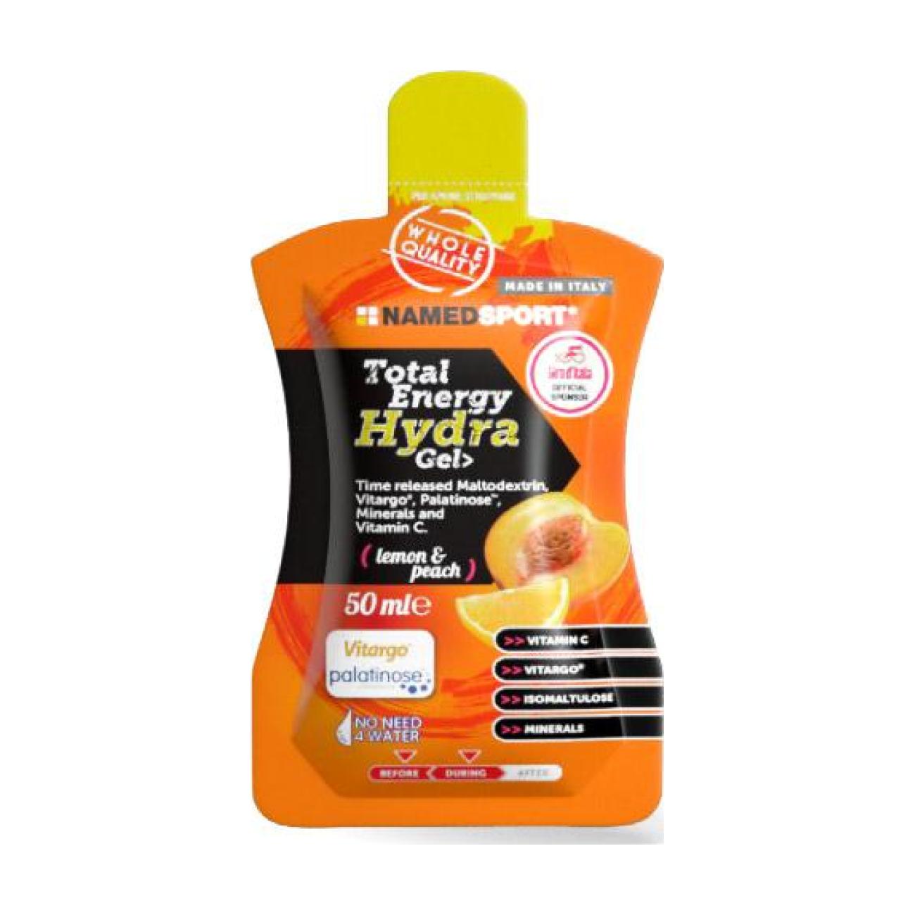 NAMEDSPORT Zselé - TOTAL ENEGY HYDRA GEL LEMON-PEACH 50ml