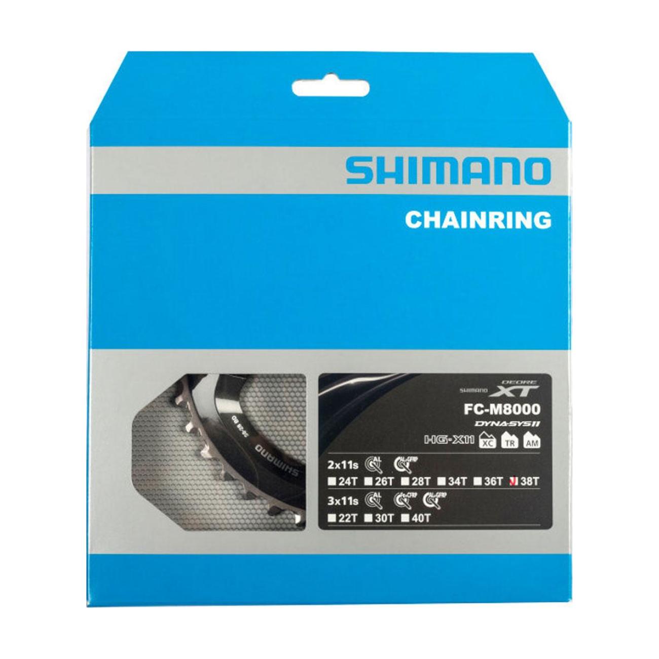 SHIMANO DEORE XT M8000 38 - Fekete