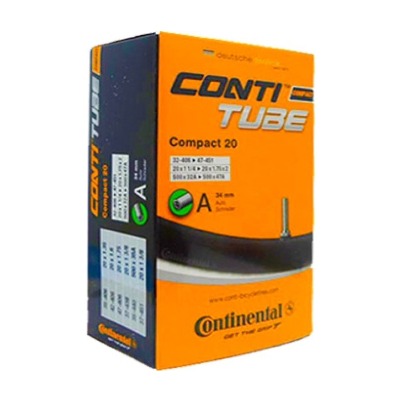 CONTINENTAL Belső Gumi - COMPACT 20 WIDE - Fekete