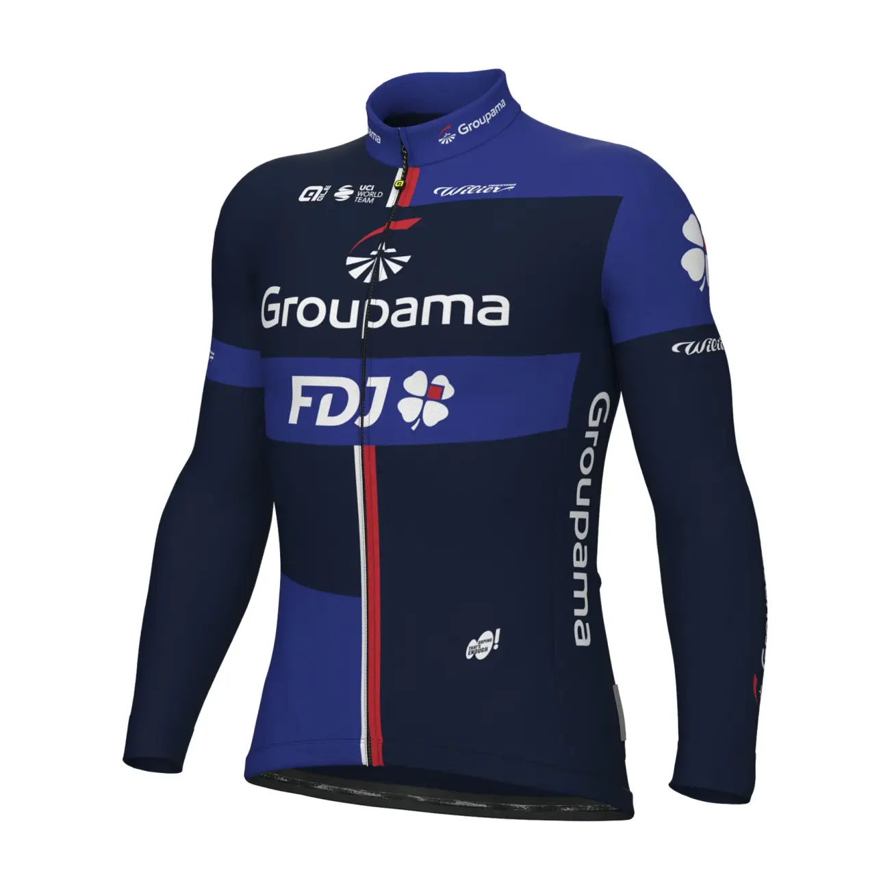 ALÉ Hosszú Ujjú Kerékpáros Mez - GROUPAMA FDJ 2024 - Kék