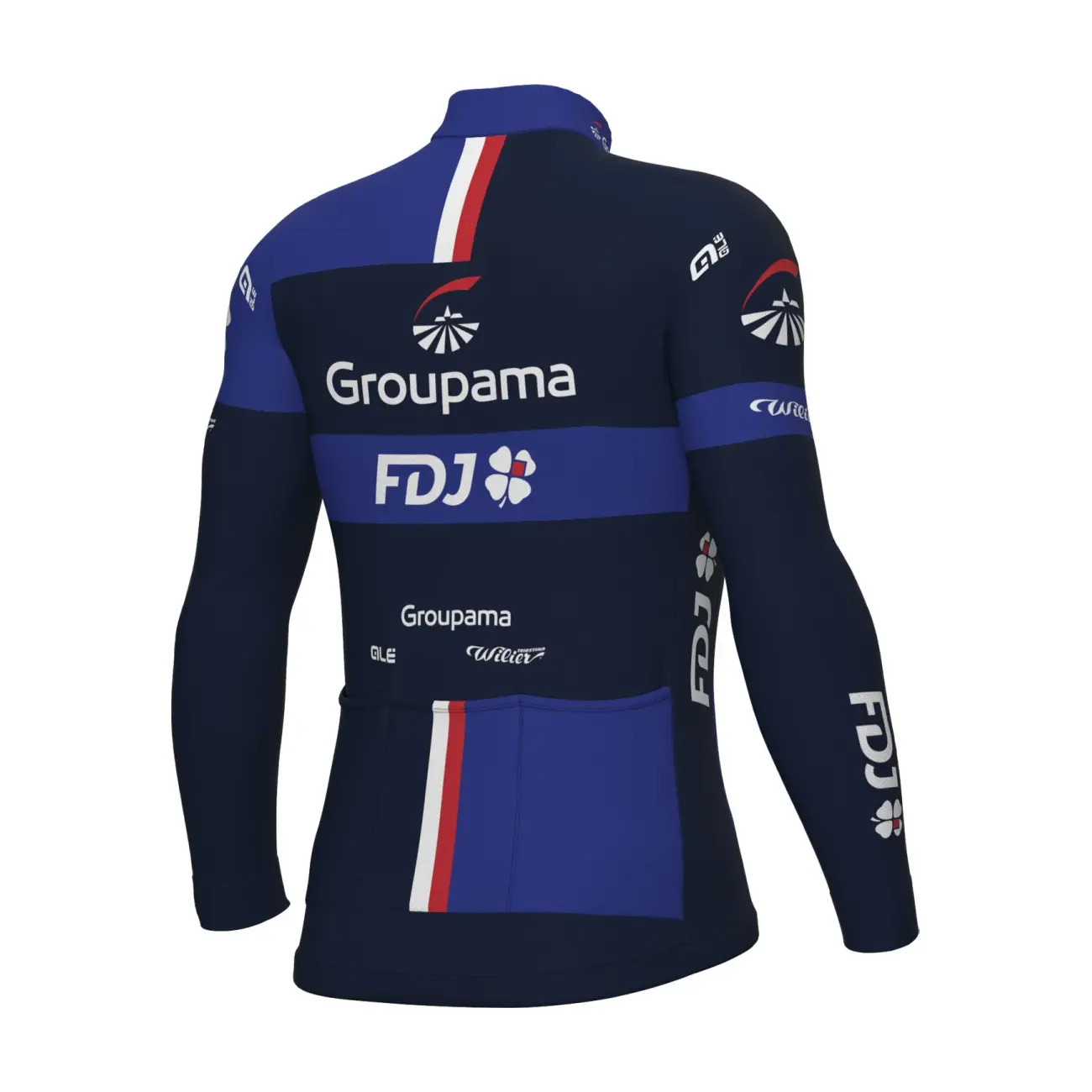 ALÉ Hosszú Ujjú Kerékpáros Mez - GROUPAMA FDJ 2024 - Kék