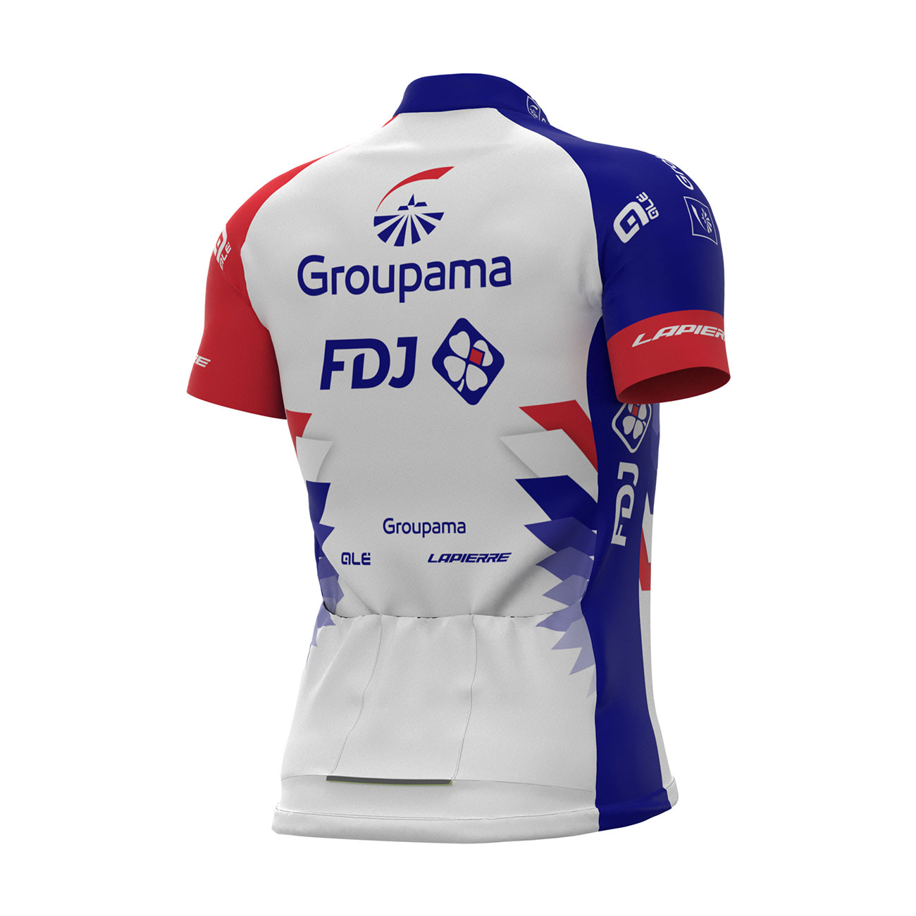 ALÉ Rövid Ujjú Kerékpáros Mez - GROUPAMA FDJ 2021 - Piros/kék/fehér