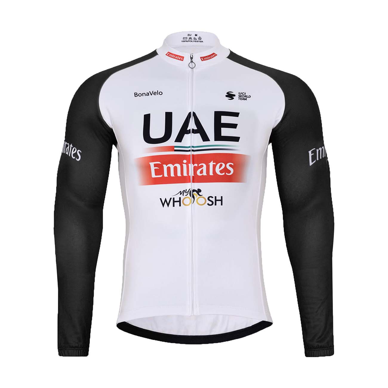 BONAVELO Hosszú Ujjú Kerékpáros Mez - UAE 2023 - Fekete/piros/fehér