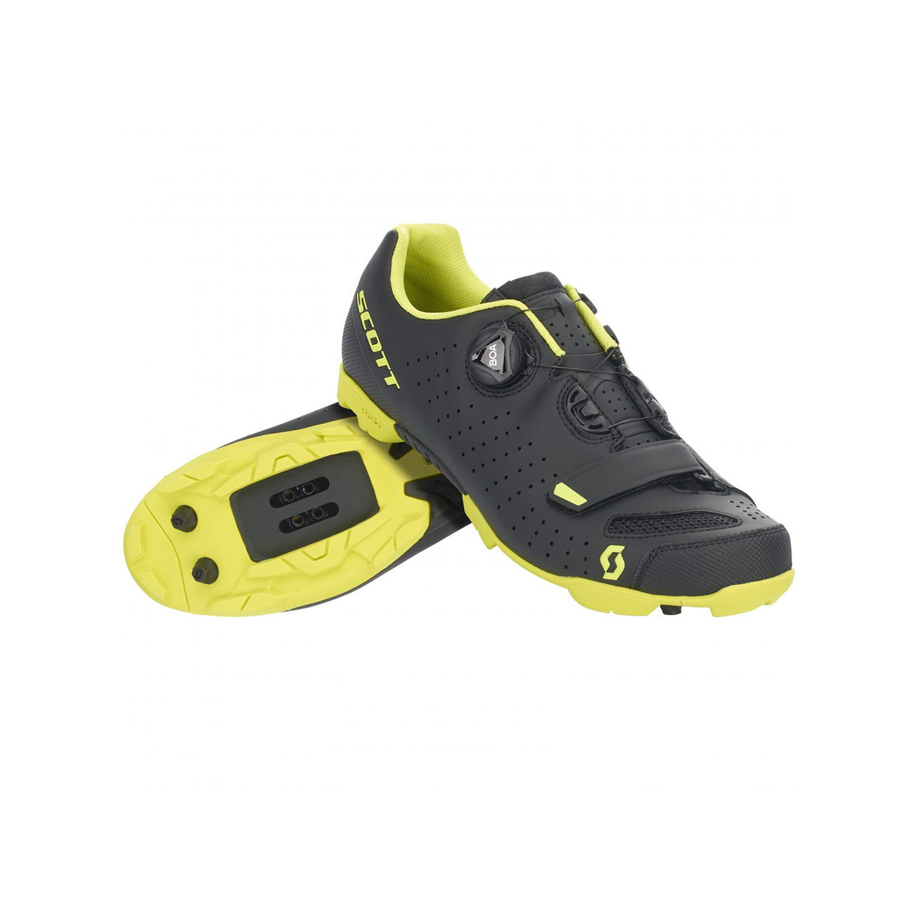 SCOTT Kerékpáros Cipő - MTB COMP BOA - Fekete/sárga